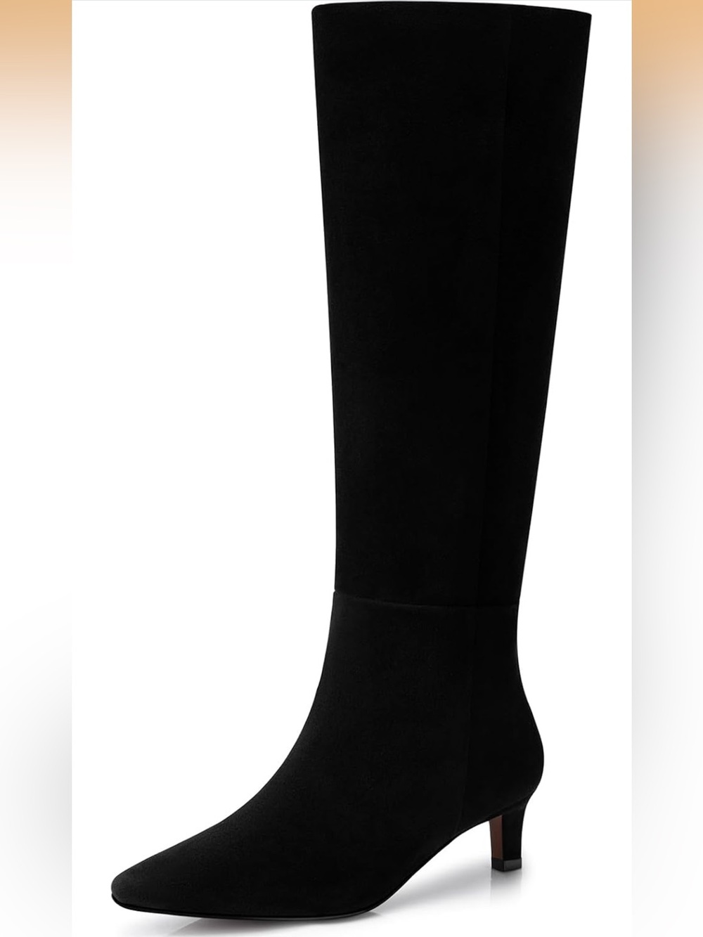 NWT Knee High Boots: 1.96 Inch Kitten Heel Pointed Toe Boot - Wide Calf size 8